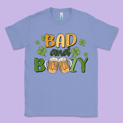Bad And Boozy Classic Tee Designed By Maliassmallbusiness
