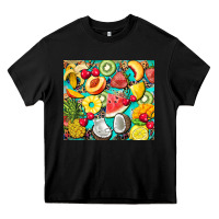 Black summer fruits Heavy Core Tee - BarkalooDesign