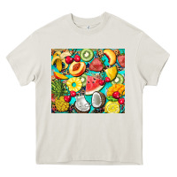 Cream summer fruits Heavy Core Tee - BarkalooDesign