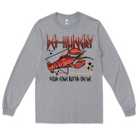 Heather Grey def hungry pour dome butter on me Long Sleeve Tee - MaliasSmallBusiness