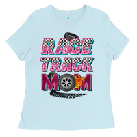 Baby Blue race track mom Ladies Tee - Zillion Design Studio