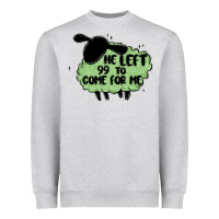 Heather Grey he left the 99 to come for me Heavyweight Sweatshirt - MaliasSmallBusiness
