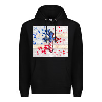 Black 4th of july flag cross Premium Hoodie - TumblerDesignByShophia
