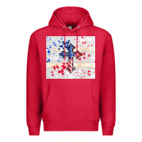 Cardinal 4th of july flag cross Premium Hoodie - TumblerDesignByShophia