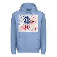 Colony Blue 4th of july flag cross Premium Hoodie - TumblerDesignByShophia