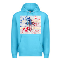 Ocean Blue 4th of july flag cross Premium Hoodie - TumblerDesignByShophia
