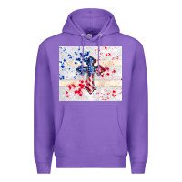Purple 4th of july flag cross Premium Hoodie - TumblerDesignByShophia