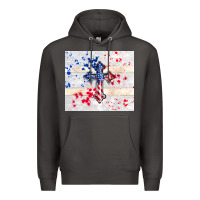 Smoke 4th of july flag cross Premium Hoodie - TumblerDesignByShophia