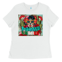 White proud latina tumbler 3 Ladies Tee - CTS Tumbler Store