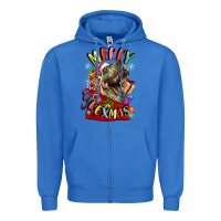 True Royal t rex merry rexmas Zipper Hoodie - LillyAllenDesigns