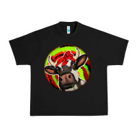 Black Christmas Cow Urban Heavy Tee - Jasminsmagicworld