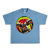 Pebble Blue Christmas Cow Urban Heavy Tee - Jasminsmagicworld