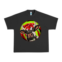 Pigment Black Christmas Cow Urban Heavy Tee - Jasminsmagicworld