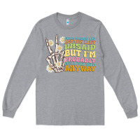 Heather Grey some things are better left unsaid Long Sleeve Tee - MaliasSmallBusiness