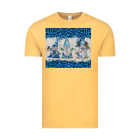 Vintage Mustard snowy christmas gnomes Vintage Tee - BarkalooDesign