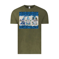 Vintage Olive snowy christmas gnomes Vintage Tee - BarkalooDesign