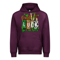 Mauve Wine St. Patrick's Forget luck give me beer Urban Hoodie - OliviaCreatesArt