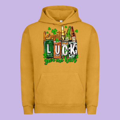 St. Patrick's Forget Luck Give Me Beer Urban Hoodie Designed By Oliviacreatesart
