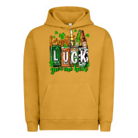 Pigment Peanut Butter St. Patrick's Forget luck give me beer Urban Hoodie - OliviaCreatesArt