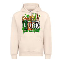 Sandshell St. Patrick's Forget luck give me beer Urban Hoodie - OliviaCreatesArt