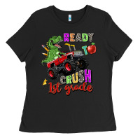 Black ready to crush 1st grade Ladies Tee - Zillion Design Studio