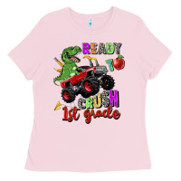 Bubblegum Pink ready to crush 1st grade Ladies Tee - Zillion Design Studio
