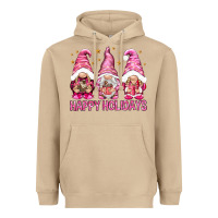 Mushroom Happy holidays with gnomes Heavyweight Hoodie - NancyCooperArtShop