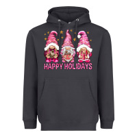 Smoke Happy holidays with gnomes Heavyweight Hoodie - NancyCooperArtShop