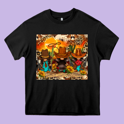Western Gnomies Heavy Core Tee Designed By Fadigitalartstudio