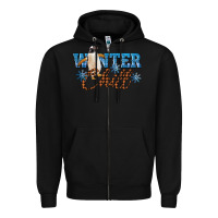 Black Winter Chill Penguin Zipper Hoodie - LillyAllenDesigns