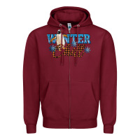 Burgundy Winter Chill Penguin Zipper Hoodie - LillyAllenDesigns