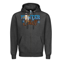 Charcoal Heather Winter Chill Penguin Zipper Hoodie - LillyAllenDesigns