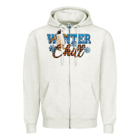 Oatmeal Heather Winter Chill Penguin Zipper Hoodie - LillyAllenDesigns