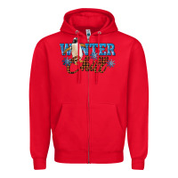 Red Winter Chill Penguin Zipper Hoodie - LillyAllenDesigns