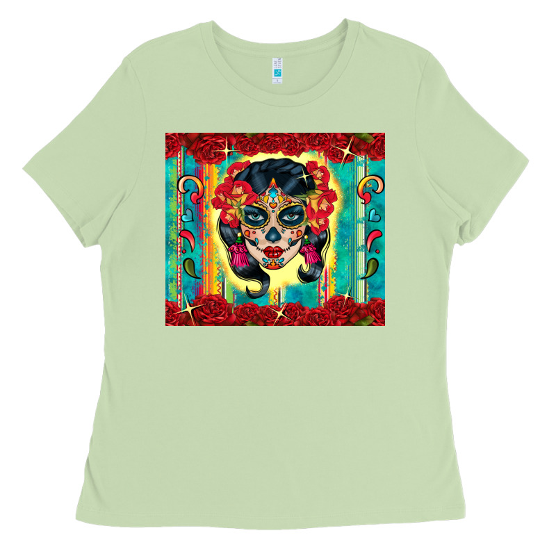 Sugar Skull Tumbler 3 Ladies Tee by CTS Tumbler Store | Teevron