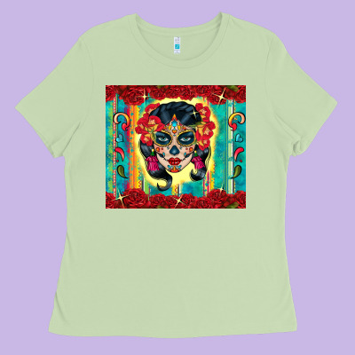 Sugar Skull Tumbler 3 Ladies Tee Designed By Cts Tumbler Store
