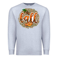 Heather Grey Fall with Background Premium Sweatshirt - texasbilliewilder