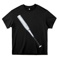 Black white wooden softball bat Heavy Core Tee - FaDigitalArtStudio