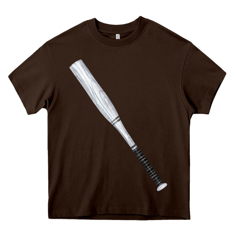 White Wooden Softball Bat Heavy Core Tee by FaDigitalArtStudio | Teevron