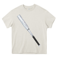 Cream white wooden softball bat Heavy Core Tee - FaDigitalArtStudio