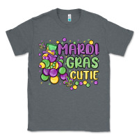 Charcoal Heather mardi gras cutie Classic Tee - MaliasSmallBusiness