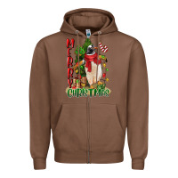 Chestnut merry christmas penguin Zipper Hoodie - LillyAllenDesigns