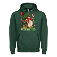 Sports Green merry christmas penguin Zipper Hoodie - LillyAllenDesigns