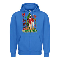 True Royal merry christmas penguin Zipper Hoodie - LillyAllenDesigns