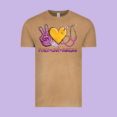 Peace Love Nursing Vintage Tee Designed By Adodesignshop