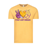 Vintage Mustard peace love nursing Vintage Tee - AdoDesignShop