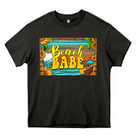 Asphalt beach babe skinny metal can holder Heavy Core Tee - HRA Design Shop