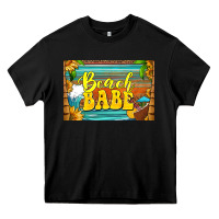 Black beach babe skinny metal can holder Heavy Core Tee - HRA Design Shop