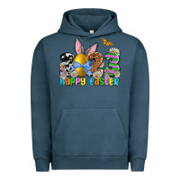 Pigment Midnight Navy Easter Day 2023 Happy Easter Urban Hoodie - OliviaCreatesArt