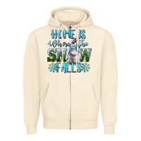 Home Is Where The Snow Falls Winter Penguin Zipper Hoodie | Teevron
